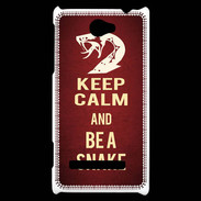 Coque HTC Windows Phone 8S Keep Calm and Be a Snake Rouge