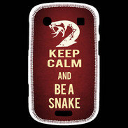 Coque Blackberry Bold 9900 Keep Calm and Be a Snake Rouge