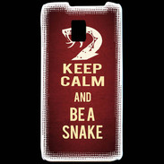 Coque LG P990 Keep Calm and Be a Snake Rouge