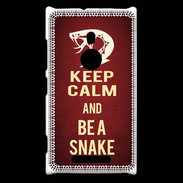 Coque Nokia Lumia 925 Keep Calm and Be a Snake Rouge