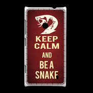 Coque Nokia Lumia 520 Keep Calm and Be a Snake Rouge