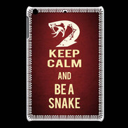 Coque iPadMini Keep Calm and Be a Snake Rouge