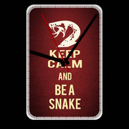 Grande pendule murale Keep Calm and Be a Snake Rouge