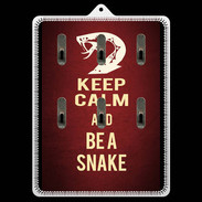 Porte clés Keep Calm and Be a Snake Rouge