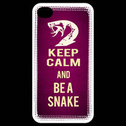 Coque iPhone 4 / iPhone 4S Keep Calm and Be a Snake Rose