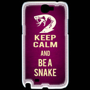 Coque Samsung Galaxy Note 2 Keep Calm and Be a Snake Rose