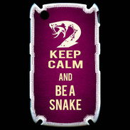 Coque Blackberry 8520 Keep Calm and Be a Snake Rose