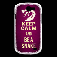 Coque Samsung Galaxy Express Keep Calm and Be a Snake Rose