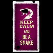 Coque Nokia Lumia 720 Keep Calm and Be a Snake Rose
