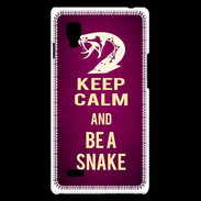 Coque LG Optimus L9 Keep Calm and Be a Snake Rose
