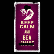 Coque HTC Windows Phone 8S Keep Calm and Be a Snake Rose