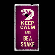 Coque Nokia Lumia 520 Keep Calm and Be a Snake Rose
