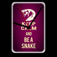 Grande pendule murale Keep Calm and Be a Snake Rose
