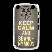 Coque Blackberry Curve 9320 Keep Calm and Be Anonymous Gris