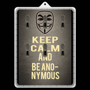 Porte clés Keep Calm and Be Anonymous Gris