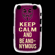 Coque Blackberry Curve 9320 Keep Calm and Be Anonymous Rose