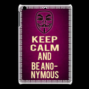 Coque iPadMini Keep Calm and Be Anonymous Rose