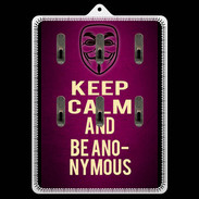 Porte clés Keep Calm and Be Anonymous Rose