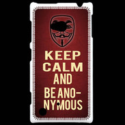 Coque Nokia Lumia 720 Keep Calm and Be Anonymous Rouge