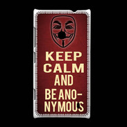 Coque Nokia Lumia 520 Keep Calm and Be Anonymous Rouge