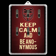 Porte clés Keep Calm and Be Anonymous Rouge