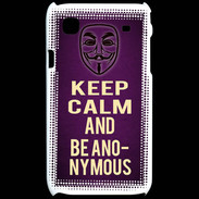 Coque Samsung Galaxy S Keep Calm and Be Anonymous Violet