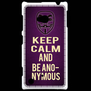 Coque Nokia Lumia 720 Keep Calm and Be Anonymous Violet