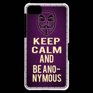 Coque Blackberry Z10 Keep Calm and Be Anonymous Violet