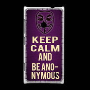 Coque Nokia Lumia 520 Keep Calm and Be Anonymous Violet