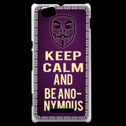 Coque Sony Xperia M Keep Calm and Be Anonymous Violet