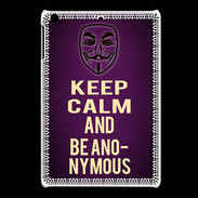 Coque iPadMini Keep Calm and Be Anonymous Violet