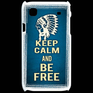 Coque Samsung Galaxy S Keep Calm and Be Free Bleu