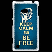 Coque Nokia Lumia 720 Keep Calm and Be Free Bleu