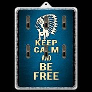 Porte clés Keep Calm and Be Free Bleu