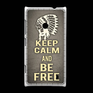 Coque Nokia Lumia 520 Keep Calm and Be Free Gris