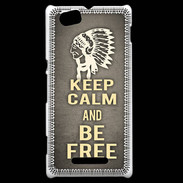 Coque Sony Xperia M Keep Calm and Be Free Gris