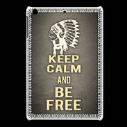 Coque iPadMini Keep Calm and Be Free Gris