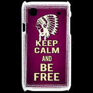Coque Samsung Galaxy S Keep Calm and Be Free Rose