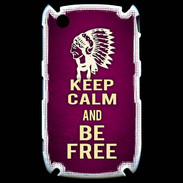 Coque Blackberry 8520 Keep Calm and Be Free Rose