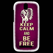 Coque HTC One SV Keep Calm and Be Free Rose