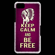 Coque Blackberry Z10 Keep Calm and Be Free Rose