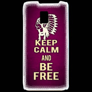 Coque LG P990 Keep Calm and Be Free Rose