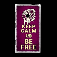 Coque Nokia Lumia 520 Keep Calm and Be Free Rose