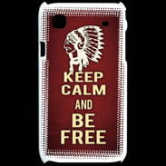 Coque Samsung Galaxy S Keep Calm and Be Free Rouge