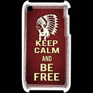 Coque iPhone 3G / 3GS Keep Calm and Be Free Rouge