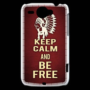 Coque HTC Wildfire G8 Keep Calm and Be Free Rouge