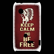Coque Sony Xperia Typo Keep Calm and Be Free Rouge