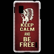 Coque LG Optimus G Keep Calm and Be Free Rouge