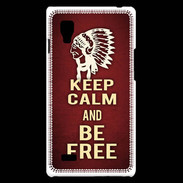 Coque LG Optimus L9 Keep Calm and Be Free Rouge