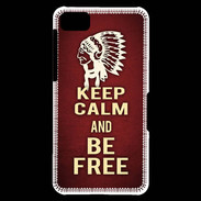 Coque Blackberry Z10 Keep Calm and Be Free Rouge